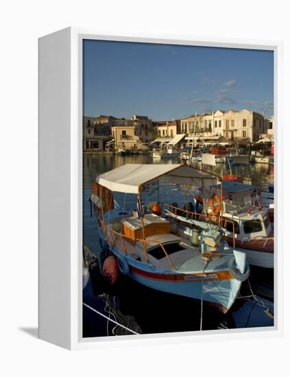 Fishing Boats, Rethymnon, Crete, Greek Islands, Greece, Mediterranean-Adam Tall-Framed Premier Image Canvas