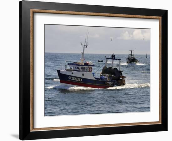 Fishing Boats Returning to Harbour, Guilvinec, Finistere, Brittany, France, Europe-Peter Richardson-Framed Photographic Print