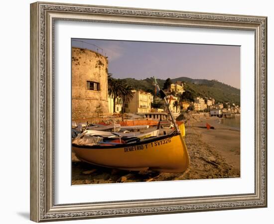 Fishing Boats, Riviera Di Ponente, Laigueglia, Liguria, Portofino, Italy-Walter Bibikow-Framed Photographic Print