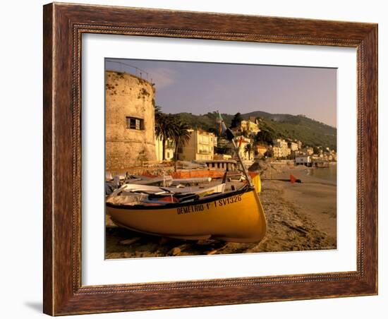 Fishing Boats, Riviera Di Ponente, Laigueglia, Liguria, Portofino, Italy-Walter Bibikow-Framed Photographic Print