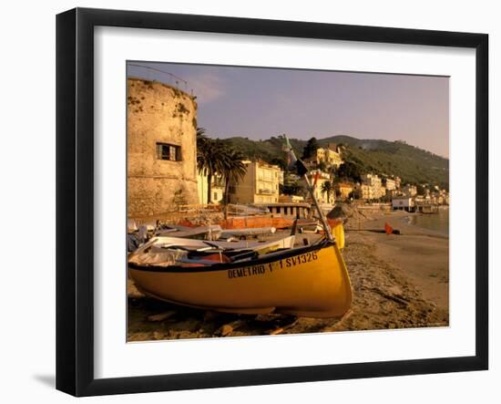 Fishing Boats, Riviera Di Ponente, Laigueglia, Liguria, Portofino, Italy-Walter Bibikow-Framed Photographic Print