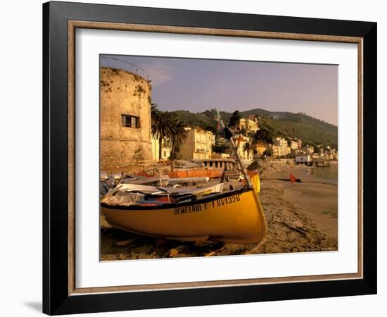 Fishing Boats, Riviera Di Ponente, Laigueglia, Liguria, Portofino, Italy-Walter Bibikow-Framed Photographic Print