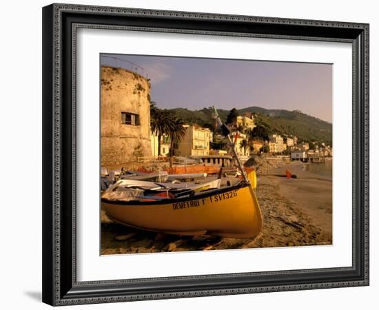 Fishing Boats, Riviera Di Ponente, Laigueglia, Liguria, Portofino, Italy-Walter Bibikow-Framed Photographic Print