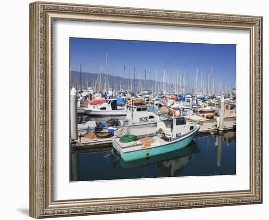 Fishing Boats, Santa Barbara Harbor, California, United States of America, North America-Richard Cummins-Framed Photographic Print