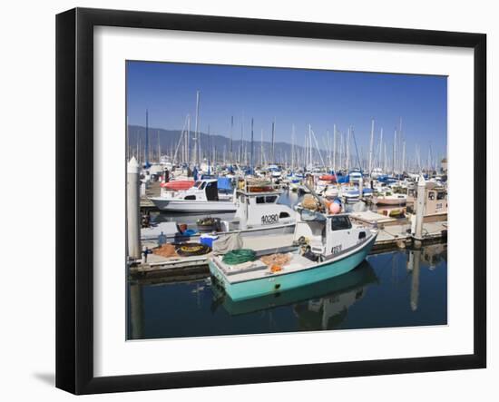 Fishing Boats, Santa Barbara Harbor, California, United States of America, North America-Richard Cummins-Framed Photographic Print