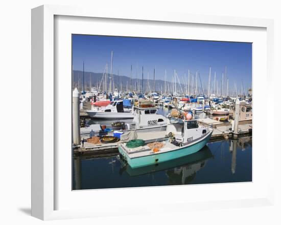 Fishing Boats, Santa Barbara Harbor, California, United States of America, North America-Richard Cummins-Framed Photographic Print