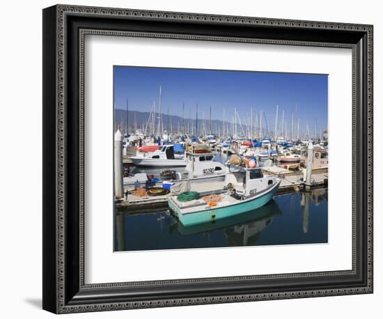 Fishing Boats, Santa Barbara Harbor, California, United States of America, North America-Richard Cummins-Framed Photographic Print