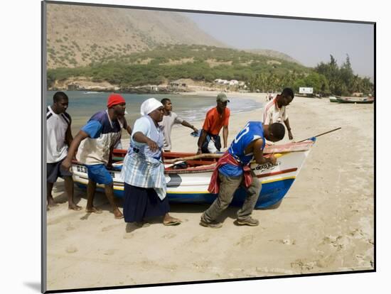 Fishing Boats, Tarrafal, Santiago, Cape Verde Islands, Africa-R H Productions-Mounted Photographic Print