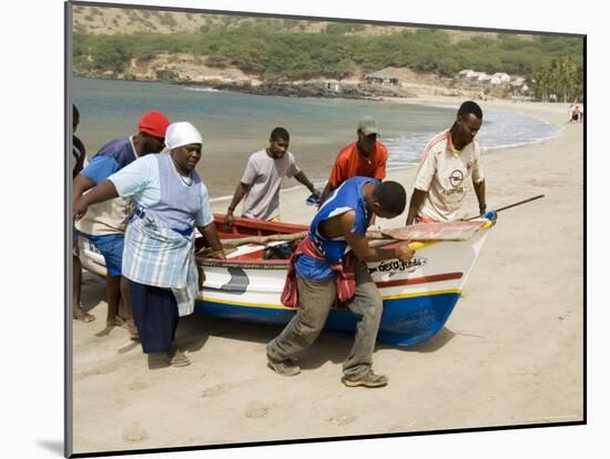 Fishing Boats, Tarrafal, Santiago, Cape Verde Islands, Africa-R H Productions-Mounted Photographic Print