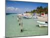 Fishing Boats Tied Up, Isla Mujeres, Quintana Roo, Mexico-Julie Eggers-Mounted Photographic Print