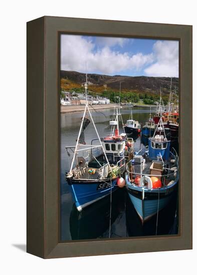 Fishing Boats, Ullapool Harbour, Highland, Scotland-Peter Thompson-Framed Premier Image Canvas