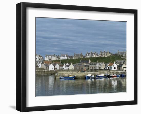 Fishing Boats with Creels at Anchor in Harbour at Findochty, Grampian, Scotland-Lousie Murray-Framed Photographic Print