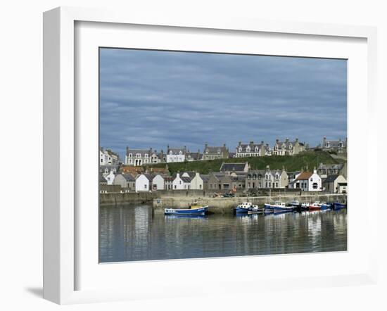 Fishing Boats with Creels at Anchor in Harbour at Findochty, Grampian, Scotland-Lousie Murray-Framed Photographic Print