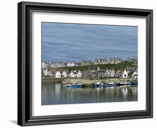 Fishing Boats with Creels at Anchor in Harbour at Findochty, Grampian, Scotland-Lousie Murray-Framed Photographic Print