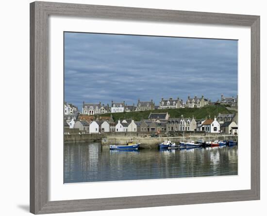 Fishing Boats with Creels at Anchor in Harbour at Findochty, Grampian, Scotland-Lousie Murray-Framed Photographic Print