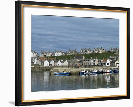 Fishing Boats with Creels at Anchor in Harbour at Findochty, Grampian, Scotland-Lousie Murray-Framed Photographic Print