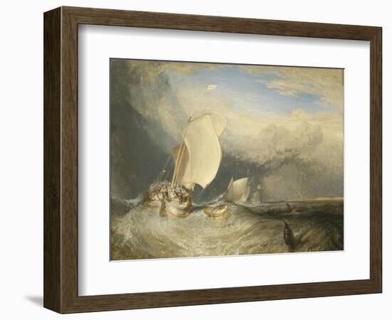 Fishing Boats with Hucksters Bargaining for Fish, 1837-38-J. M. W. Turner-Framed Giclee Print