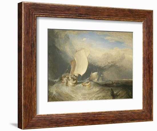 Fishing Boats with Hucksters Bargaining for Fish, 1837-38-J. M. W. Turner-Framed Giclee Print