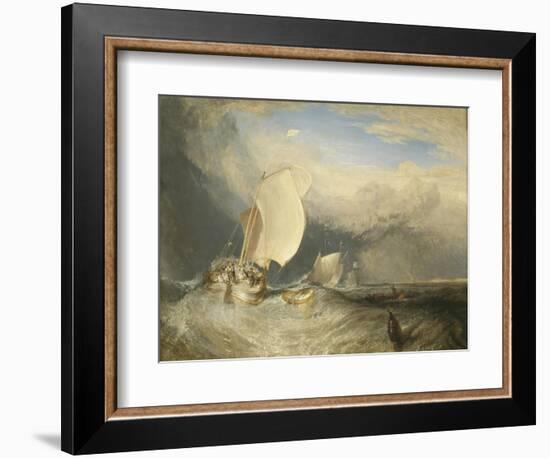 Fishing Boats with Hucksters Bargaining for Fish, 1837-38-J. M. W. Turner-Framed Giclee Print