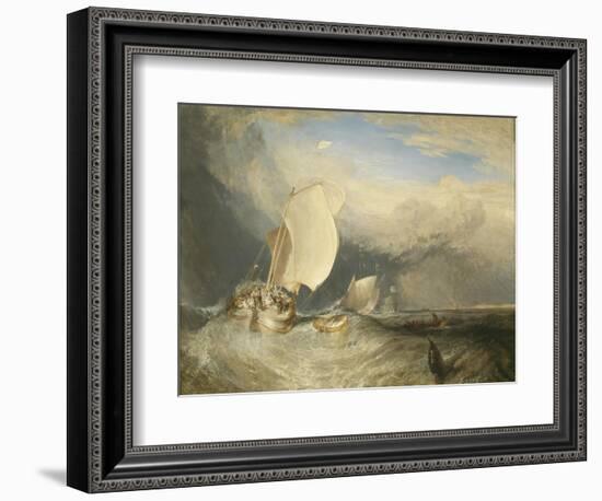 Fishing Boats with Hucksters Bargaining for Fish, 1837-38-J. M. W. Turner-Framed Giclee Print