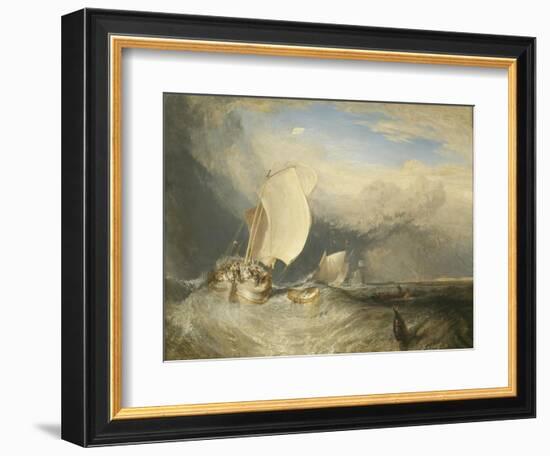 Fishing Boats with Hucksters Bargaining for Fish, 1837-38-J. M. W. Turner-Framed Giclee Print