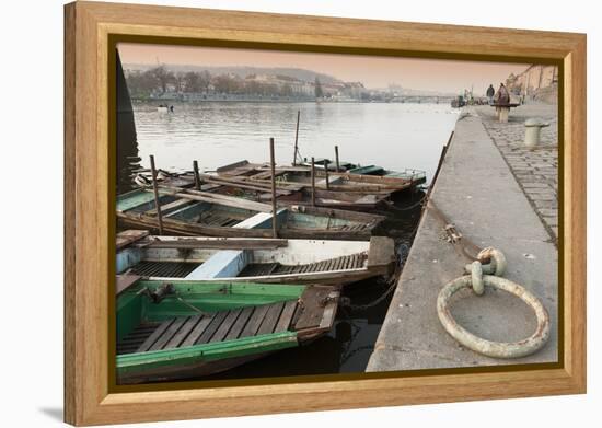 Fishing Boats-Richard Nebesky-Framed Premier Image Canvas