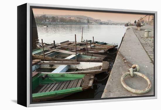 Fishing Boats-Richard Nebesky-Framed Premier Image Canvas