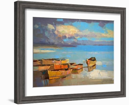 Fishing Boats-Vahe Yeremyan-Framed Art Print