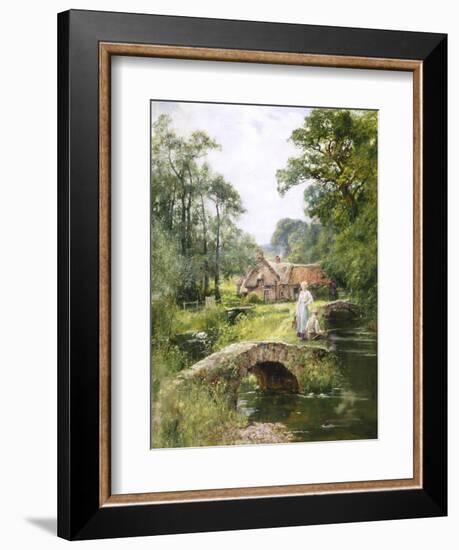 Fishing by the Bridge-Henry John Yeend King-Framed Giclee Print