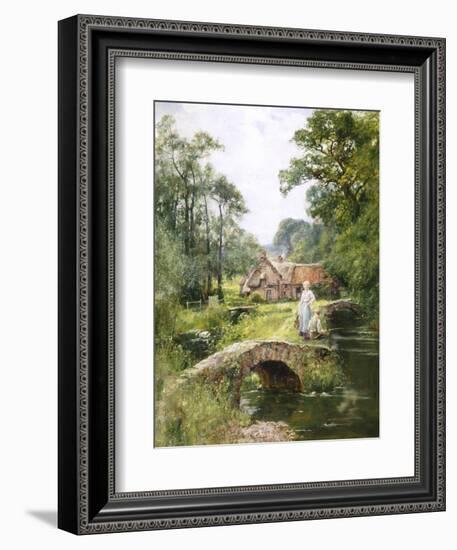 Fishing by the Bridge-Henry John Yeend King-Framed Giclee Print