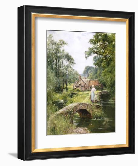 Fishing by the Bridge-Henry John Yeend King-Framed Giclee Print