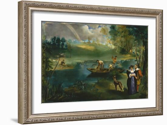 Fishing, c.1862-63-Edouard Manet-Framed Giclee Print