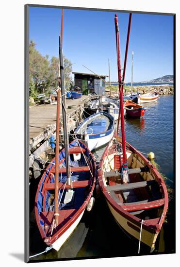 Fishing Cabin and Ancient Fishing Boats-Guy Thouvenin-Mounted Photographic Print