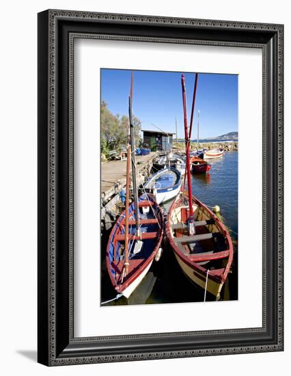 Fishing Cabin and Ancient Fishing Boats-Guy Thouvenin-Framed Photographic Print