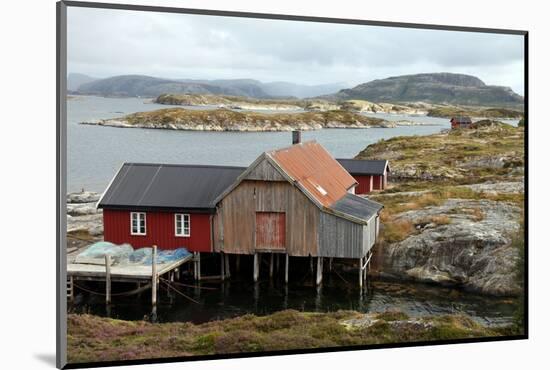 Fishing Cabin on the Island of Villa Near Rorvik, West Norway, Norway, Scandinavia, Europe-David Lomax-Mounted Photographic Print