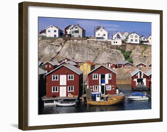 Fishing Cottages, Smogen, Sweden-Walter Bibikow-Framed Photographic Print