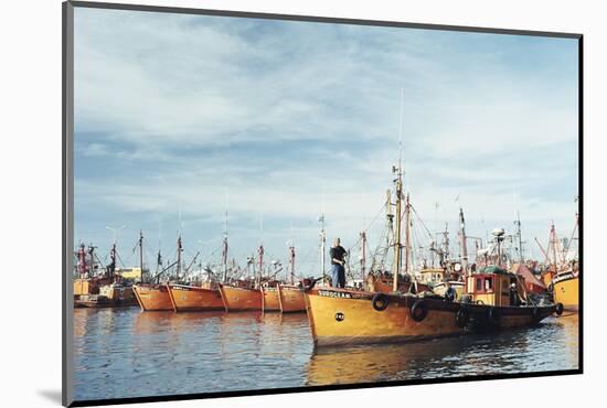 Fishing Fleet in Port, Mar Del Plata, Argentina, South America-Mark Chivers-Mounted Photographic Print