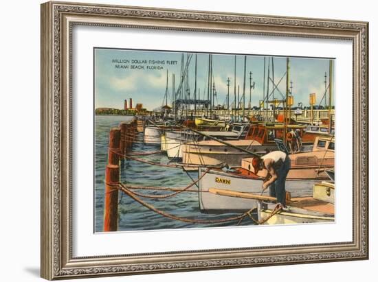 Fishing Fleet, Miami Beach, Florida-null-Framed Art Print