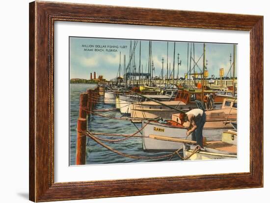 Fishing Fleet, Miami Beach, Florida-null-Framed Art Print