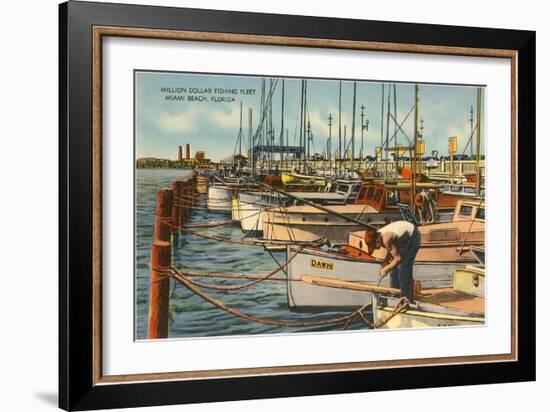 Fishing Fleet, Miami Beach, Florida-null-Framed Art Print