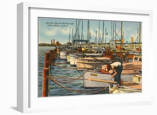 Fishing Fleet, Miami Beach, Florida-null-Framed Art Print