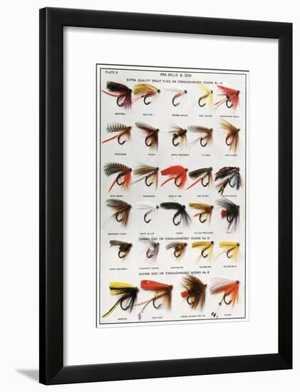 Fishing Flies (American)-null-Framed Art Print