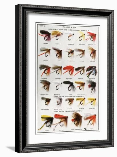 Fishing Flies (American)-null-Framed Art Print