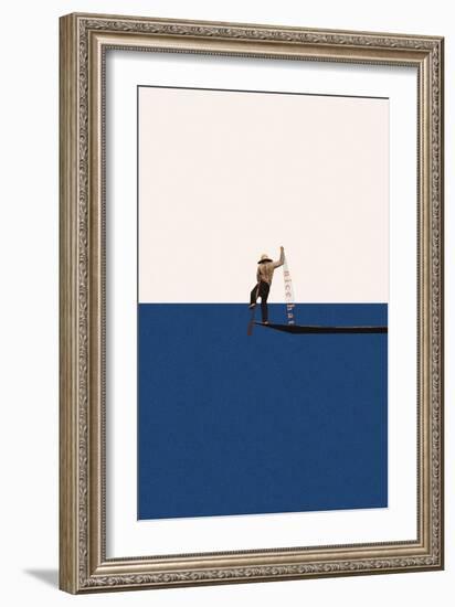 Fishing for compliments-Maarten Leon-Framed Giclee Print