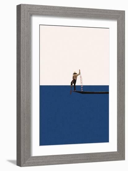 Fishing for compliments-Maarten Leon-Framed Giclee Print