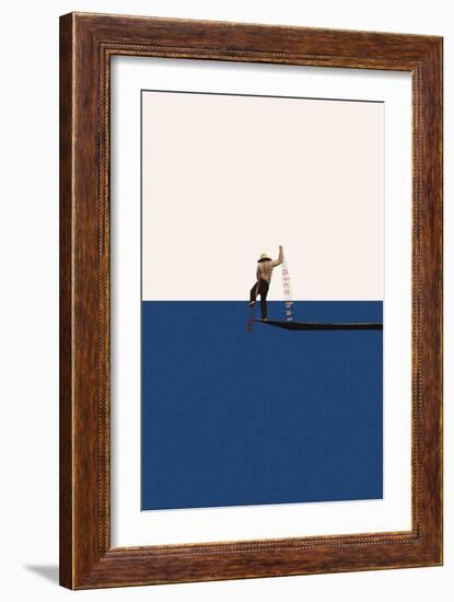 Fishing for compliments-Maarten Leon-Framed Giclee Print