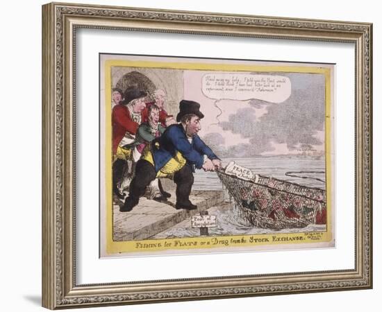 Fishing for Flats or a Drag from the Stock Exchange, 1806-C Williams-Framed Giclee Print