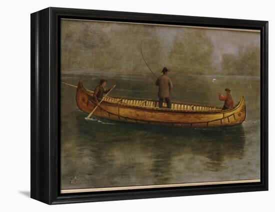 Fishing from a Canoe-Albert Bierstadt-Framed Premier Image Canvas