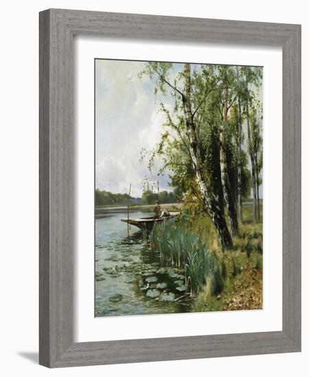 Fishing from a Punt-Arthur W. Redgate-Framed Giclee Print