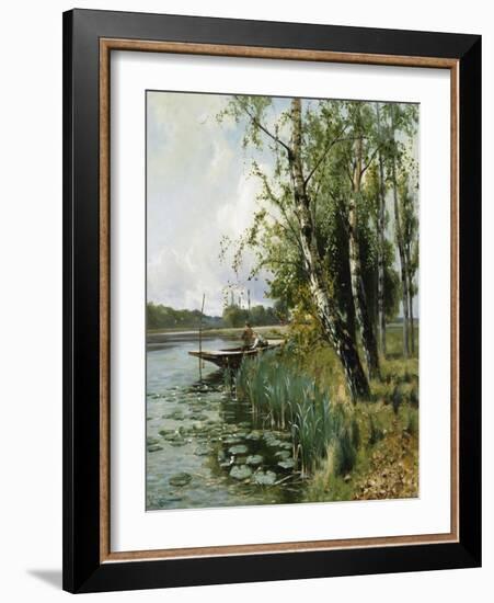 Fishing from a Punt-Arthur W. Redgate-Framed Giclee Print